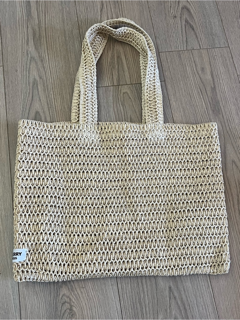 Burberry Natural Cream Woven Tote